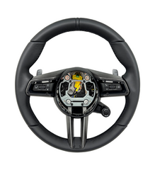 Black Smooth Leather Steering Wheel Compatible With Porsche All Models