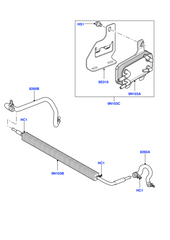 Oil Cooler PIB500052 Compatible With DISCOVERY IV (L319) & LAND ROVER RANGE ROVER III (L322) & RANGE ROVER SPORT I (L320)