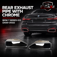 Rear Exhaust Pipe With Chrome Left 51127478353 & Right 51127478354 Compatible With BMW 7 SERIES (G12) LCI ((2020-2022)