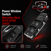 Window Black Switch (3 Pin) 1669054400 16690544009107 1669054400649107 Compatible with Mercedes-Benz A-CLASS W176 & B-CLASS 246, W166 176/246/242/117/166/157/292 Tag-SW-13
