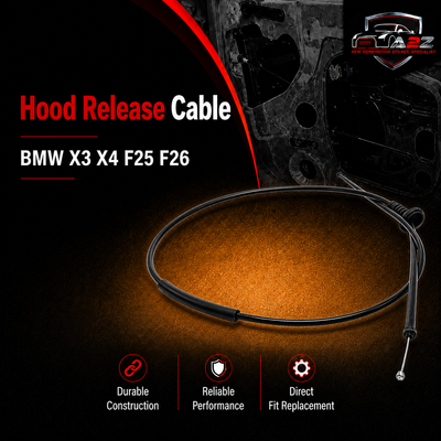 Hood Release Cable 51237210728 Compatible With BMW X3 X4 F25 F26