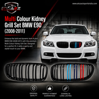Multi Colour Kidney Grill Set (2008-2011) 51137201968 (R.H/L.H)Same Compatible With BMW 3 Series E90 Tag 24