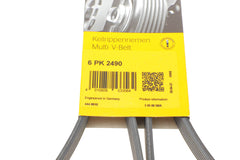 Multi RIB Belt 6PK2490 06E903137R Compatible With AUDI A8 D3 (4E2, 4E8) | A8 / S8 | A8L , Q7 (4LB) (CONTINENTAL)