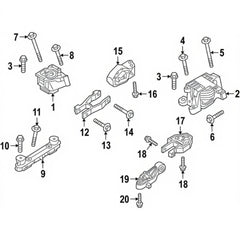 Torque Mount 32222105 Compatible With VOLVO XC40 (536)