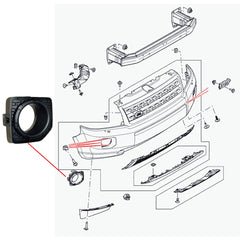 Fog Lamp Cover Right LR022187 & Left LR021951 Compatible With Land Rover 2/ Free Lander 2 - L359 (2009-2015) Tag No.615