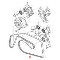 Multi RIB Belt 6PK2523 059903137AM Compatible With AUDI Q7 (4LB) (CONTINENTAL)