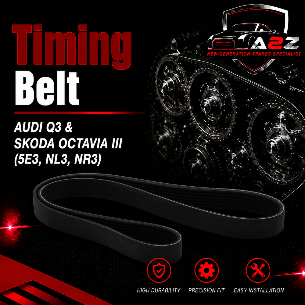 Timing Belt 6PK1025 04L260849AB 04L260849C 04L260849L 04L903315A Compatible With AUDI Q3 & SKODA OCTAVIA III (5E3, NL3, NR3) Tag-BEL-33