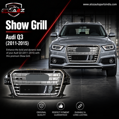 Show Grill Compatible With Audi Q3(2011-2015) AMG Silver Chrome Tag no.128