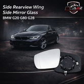 Side Rearview Wing Side Mirror Glass Left 51167445413 & Right 51167445414 Compatible With BMW 3 Series (G20, G80, G28) & 5 Series (G30, F90) & 6 Gran Turismo (G32) & 7 Series (G11, G12)