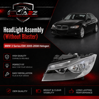 Headlight Headlamp Left & Right (Without Blaster) Compatible With BMW 3 Series E90 2005-2008 Helogen