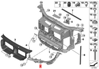 Headlight Bracket Left 51642990179 & Right 51642990180 Compatible With BMW X1 F48 (2008-2013) Tag No.1681