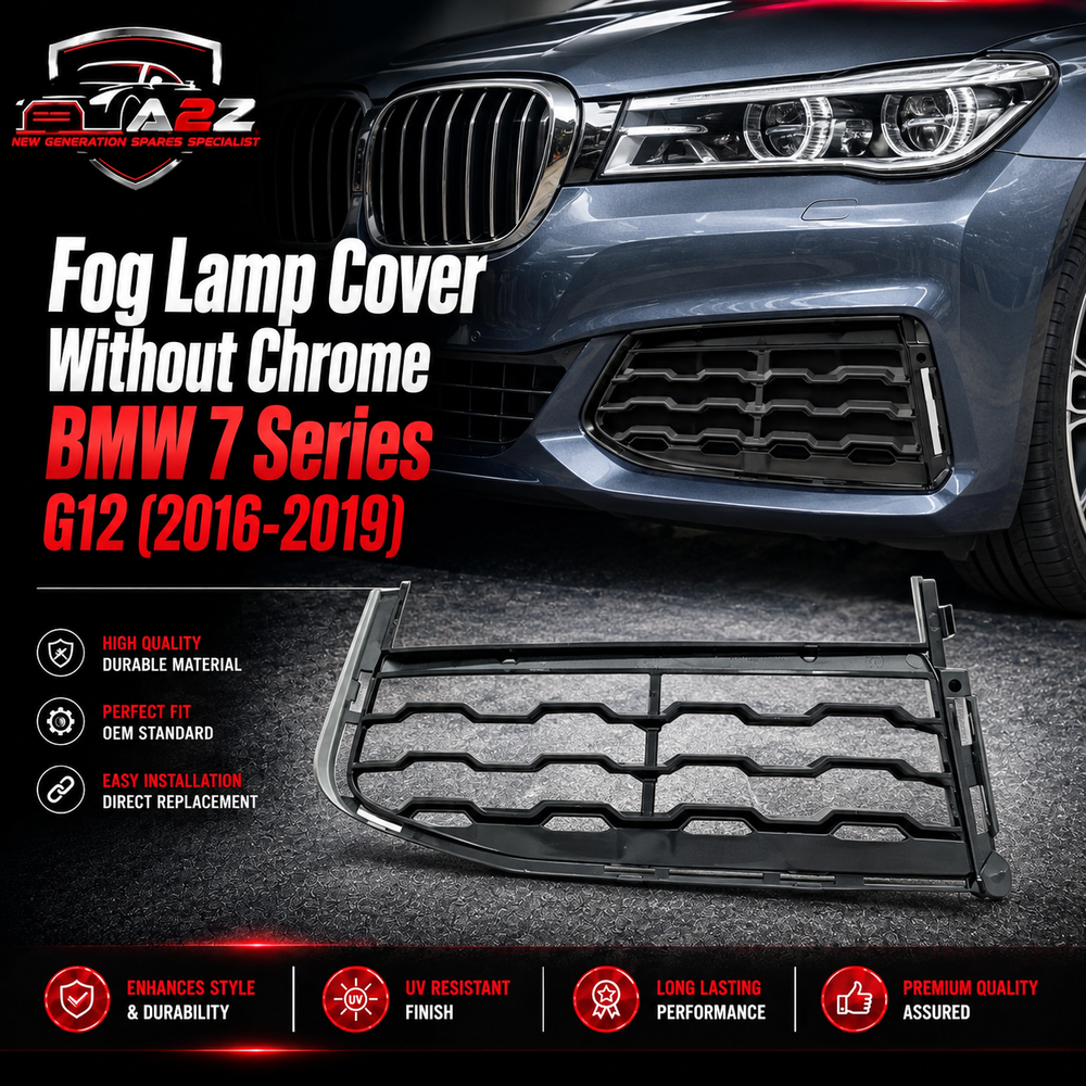 Fog Lamp Cover Without Chrome Left 51118092159 & Right 51118092160 Compatible With BMW 7 Series (G12) (2016-2019) Tag No.474