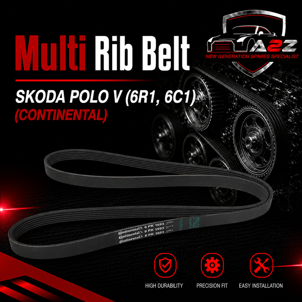 Multi Rib Belt 6PK1693 03F260849A Compatible With SKODA POLO V (6R1, 6C1) (CONTINENTAL)