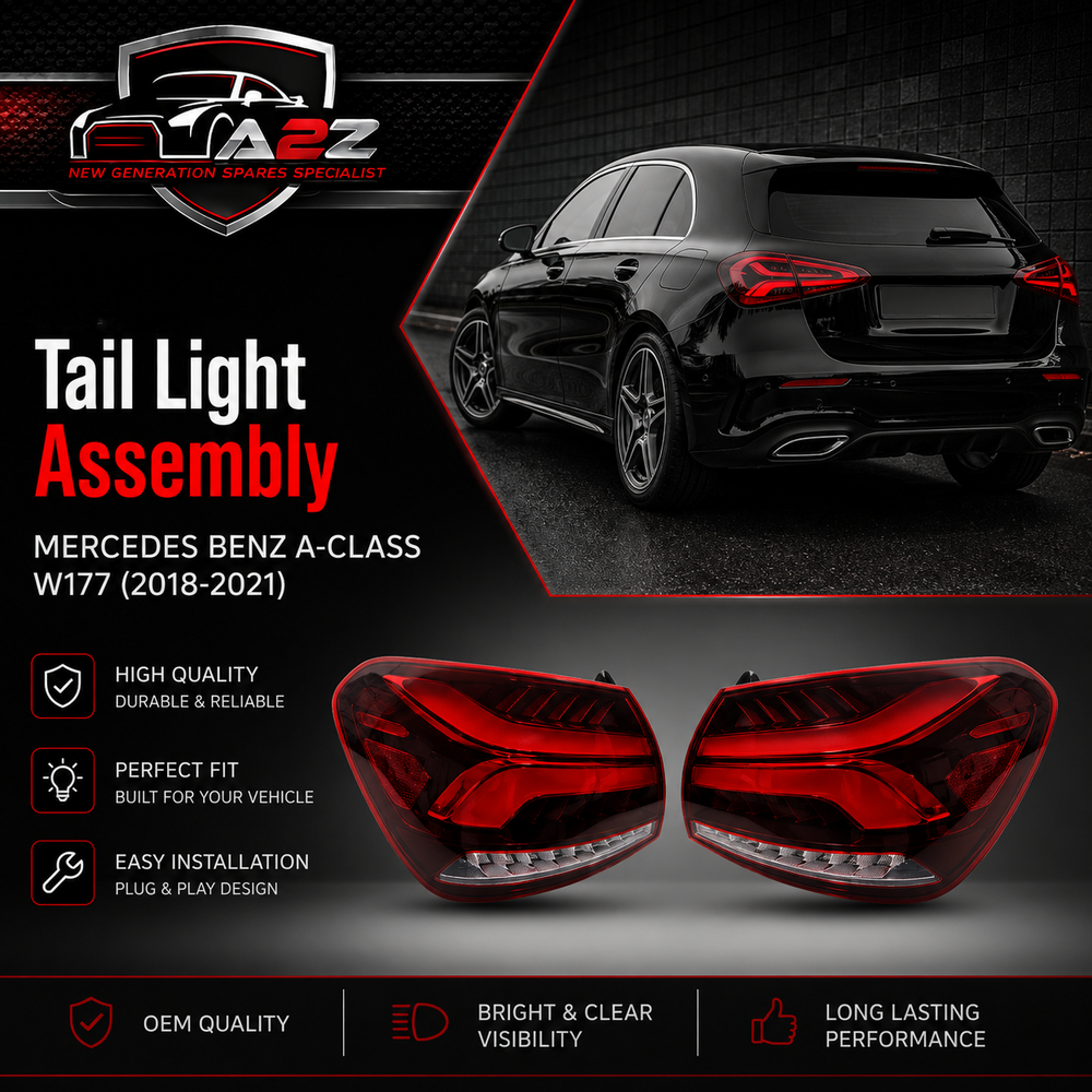 Tail Light Rear Lamp Compatible With MERCEDES BENZ A-CLASS W177 (2018-2021) Tail Light Rear Lamp Left A1779066900 & Right A1779067000