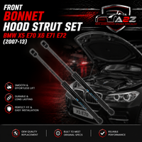 Front Bonnet Hood Strut Set 51237148346 Compatible With BMW X5 (E70) & X6 (E71, E72)