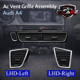 Black Ac Vent Grille Assembly Center & Right & Left Compatible With Audi A4