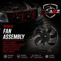 Radiator Fan Assembly 1K0959455ET Compatible With AUDI TT (8J3) & SKODA OCTAVIA II (1Z3) | LAURA & YETI (5L) & VW JETTA III (1K2) | BORA | VENTO
