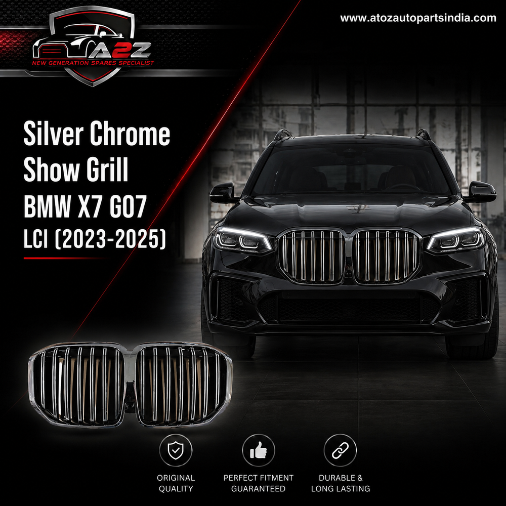 Silver Chrome Show Grill 51139854140 Compatible With BMW X7 G07 LCI (2023-2025) Tag No.136
