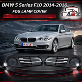 Fog Lamp Cover With Chrome Compatible With BMW 5 Series F10 2014-2016 Fog Lamp Cover With Chrome Left 51117342389 & Right 51117342390 Tag-FC-403
