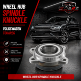 Front Left Wheel Hub Spindle Knuckle 7P0407287 Compatible With Volkswagen Touareg