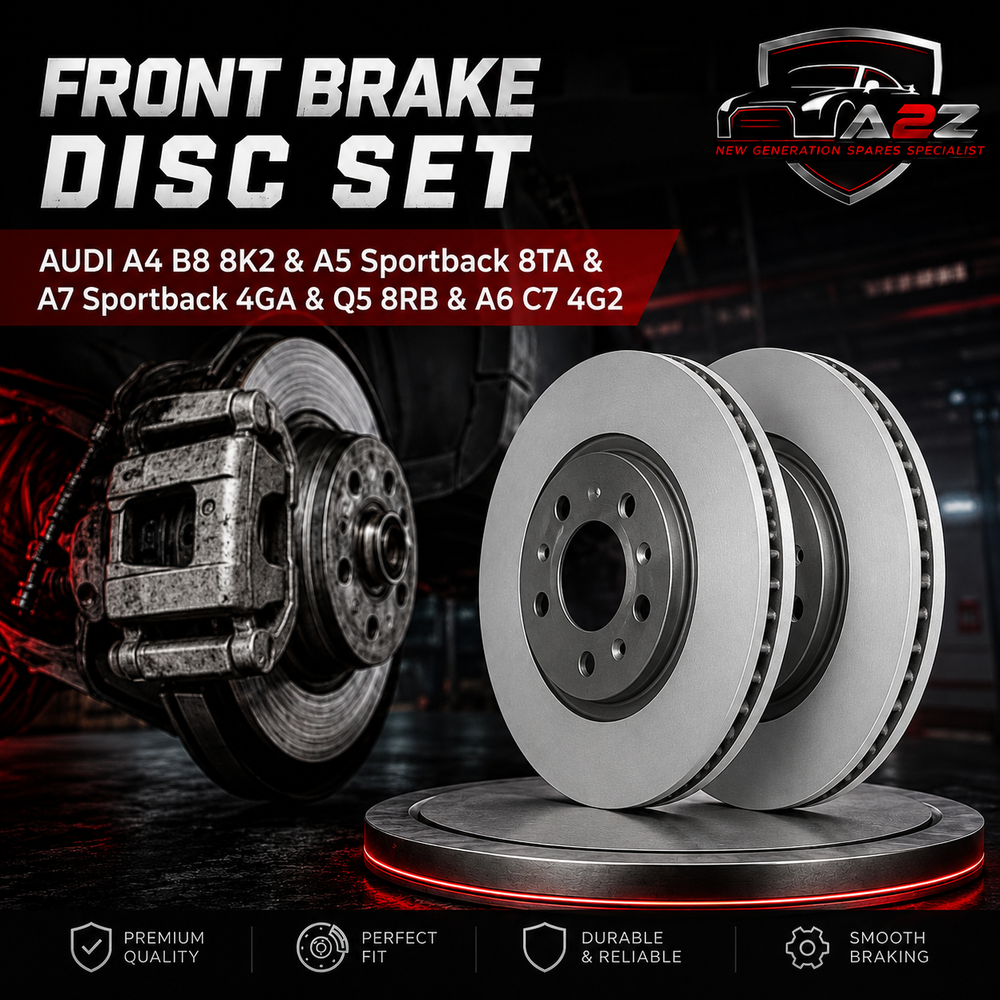 Front Brake Disc Set 4G0615301G 4G0615301M 4G0615301Q 95B615301B Compatible With AUDI A4 B8 8K2 & A5 Sportback 8TA & A7 Sportback 4GA & Q5 8RB & A6 C7 4G2