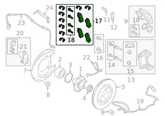 Rear Brake Pad Wear Sensor LR033295 Compatible With LAND ROVER RANGE ROVER IV L405 & RANGE ROVER SPORT I L320