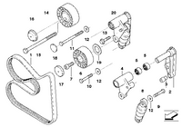 Multi Rib Belt 6PK1555 11281427250 Compatible With BMW 5 (E39) (CONTINENTAL) Tag No.7