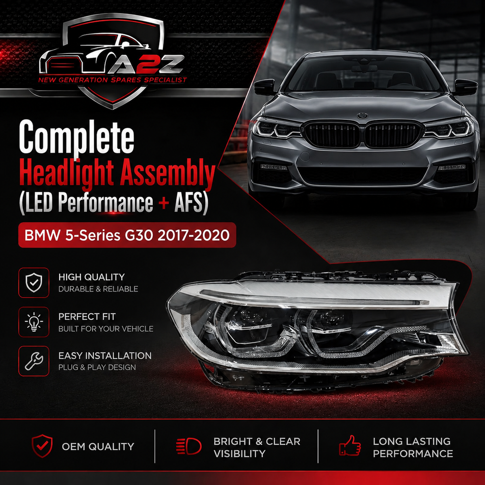 Complete Headlight Assembly (LED Performance + AFS) Right 63117214962 & Left 63117214961 Compatible With BMW 5-Series G30 2017-2020 Tag No.73