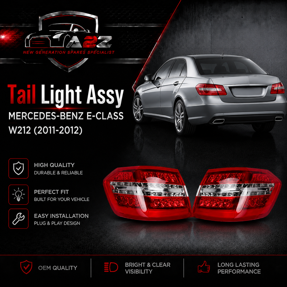 Tail Light Rear Lamp Compatible With MERCEDES-BENZ E-CLASS W212 (2011-2012) Tail Light Rear Lamp Left A2128203564 & Right A2128203664 Tag-TLM-106