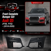 Front Complete Bumper Left 80A807107A & Right 80A807108A Compatible With Audi Q5 (FYB, FYG) - (2018-2020) Tag No.93