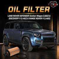 Oil Filter E1004HD672 & LR133455 & OX1338D Compatible with LAND ROVER DEFENDER Station Wagon (L663) & DISCOVERY V (L462) & RANGE ROVER V (L460) Tag.311