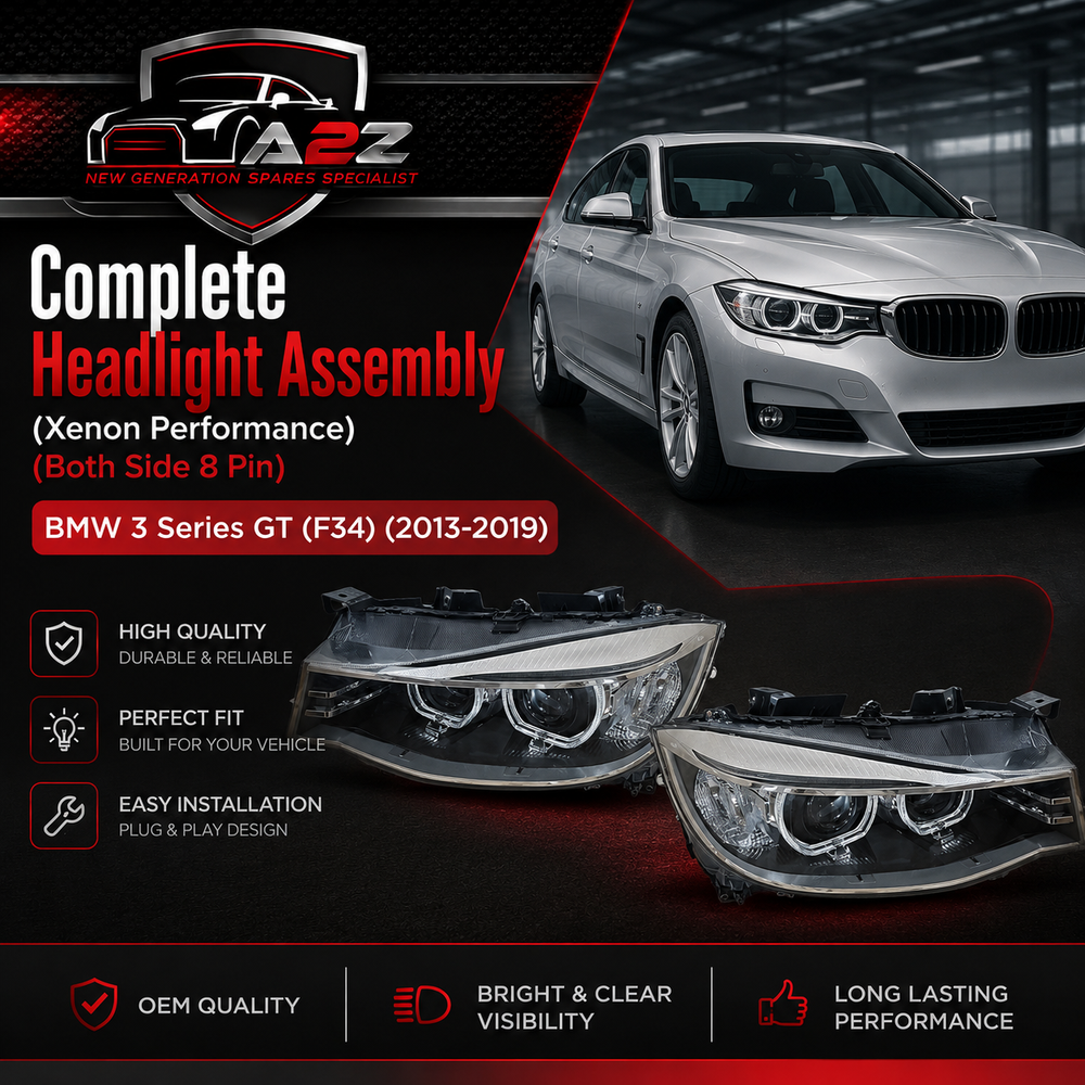 Complete Headlight Assembly (Xenon Performance) Left 63117355555 & Right 63117355556 (Both Side 8 Pin) Compatible With BMW 3 Series GT (F34) (2013-2019) Tag No.84