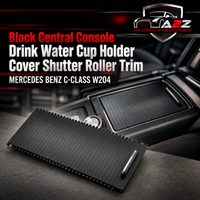 Black Central Console Drink Water Cup Holder Cover Shutter Roller Trim 2046807607-9051 2046804708 -9051 20468076079051 Compatible With MERCEDES BENZ C-CLASS W204
