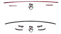 Rear Center Tail Lamp Strips (Chrome To Lights) Compatible With Audi A6 C8 (2019-24)