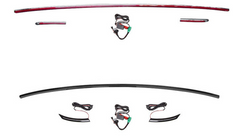 Rear Center Tail Lamp Strips (Chrome To Lights) Compatible With Audi A6 C8 (2019-24)
