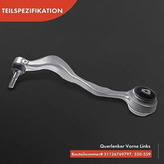 A to Z Auto Parts front left suspension arm for BMW 3 Series E90 silver replacement control arm