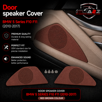 Rear Left Door Speaker Cover Red Brown 51427261965 Compatible With BMW 5 Series F10 F11