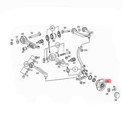 Front Wheel Hub 2203300725 0009809302 0029802002 0029806502 1409810305 A0009809302 A0029802002 A0029806502 A1409810305 Compatible With MERCEDES-BENZ S-CLASS (W220, V220) & S-CLASS (W221, V221)