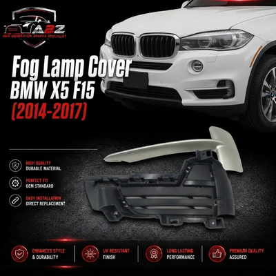 Fog Lamp Cover With Chrome Compatible With BMW X5 F15 2014-2017 Fog Lamp Cover With Chrome Left 51117336509 & Right 51117336510 Tag-FC-491/492