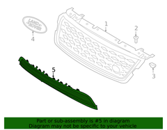 Front Bumper Grill LR106782 Compatible With Land Rover Range Rover Velar - L560 (2017-2024) Tag No.22
