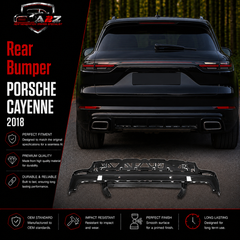 Rear Bumper 9Y0807543A 9Y0807543OK1 Compatible With Porsche Cayenne 2018