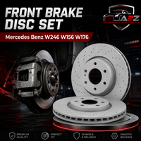 Front Brake Disc Set 2464212512 Compatible With Mercedes Benz W246 W156 W176