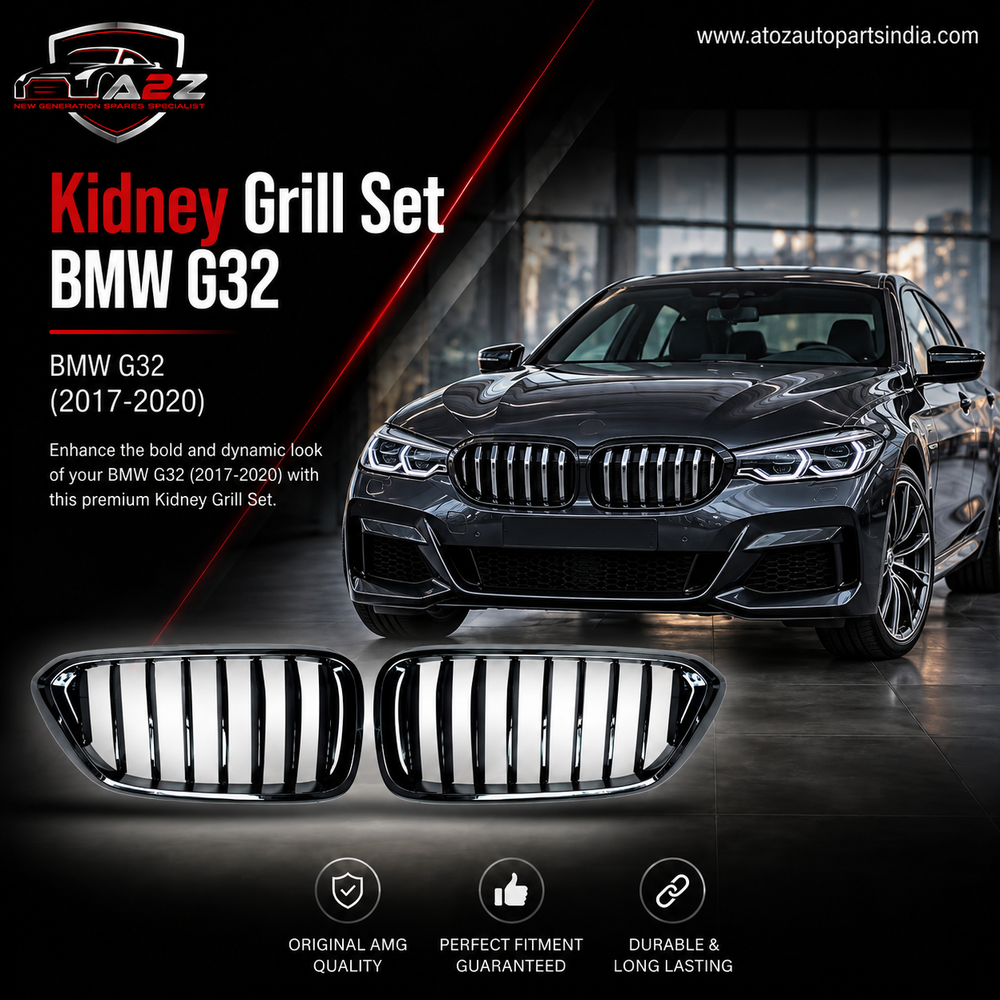 Kidney Grill Set 51117415215 = L.H, & 51117415216 = R.H Compatible With BMW 6 Series G32 Tag 101
