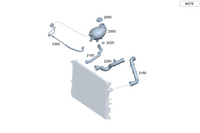 Engine Coolant Overflow Hose Pipe 2055012625 Compatible With Mercedes Benz C CLASS W205 Tag No.553