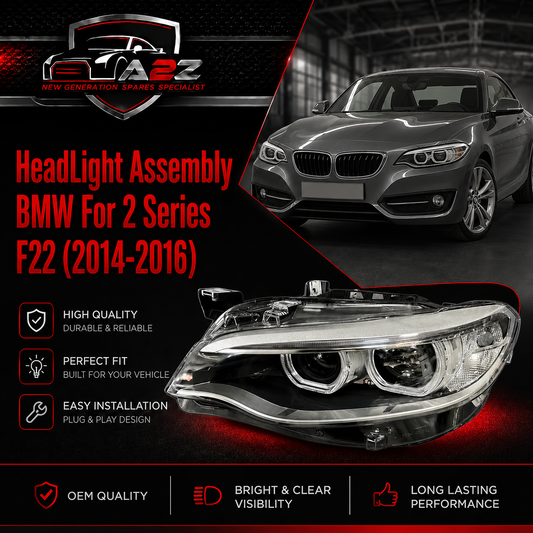 Complete Headlight Set Left 63117388927 & Right 63117388928 Compatible With BMW For 2 Series F22 2014-2016