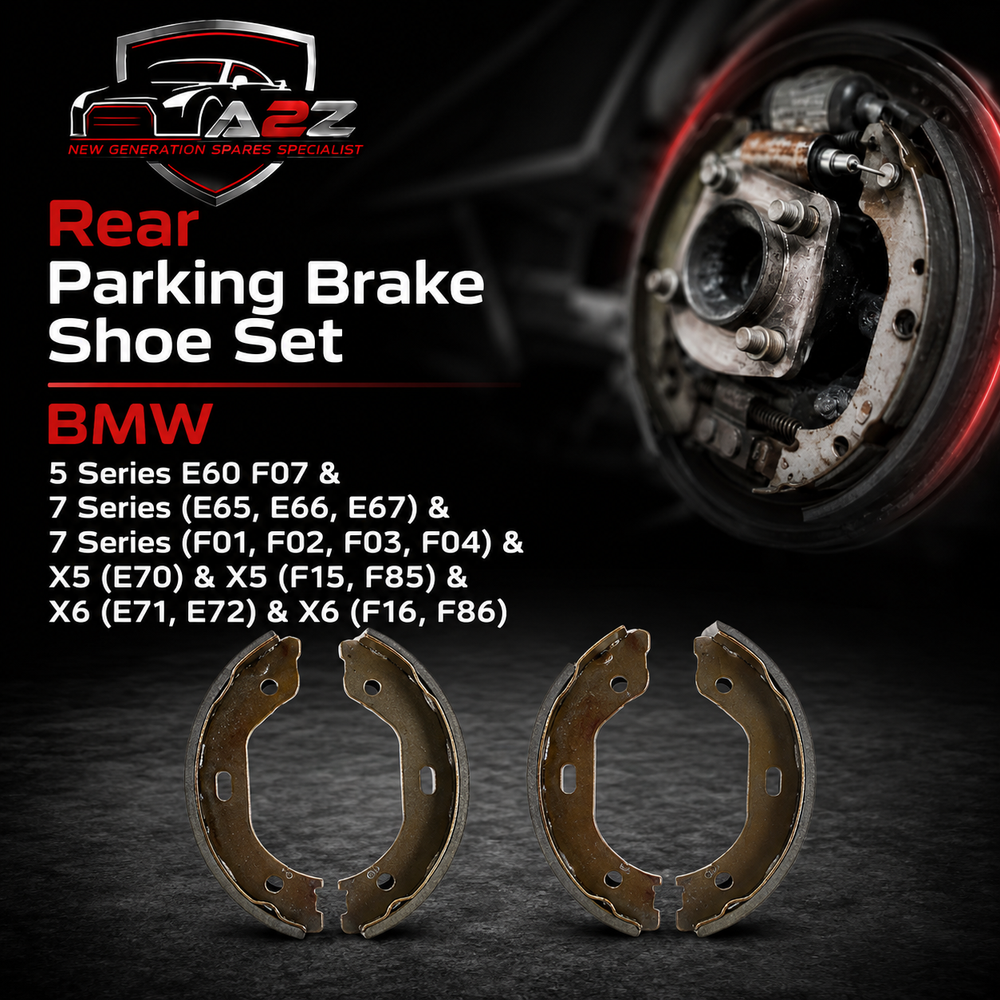 Rear Parking Brake Shoe Set 34410393646 34416780041 Compatible With BMW 5 Series E60 F07 & 7 Series (E65, E66, E67) & 7 Series (F01, F02, F03, F04) & X5 (E70) & X5 (F15, F85) & X6 (E71, E72) & X6 (F16, F86)