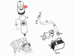 Oil Filter Housing Cap 2761800038 Compatible With MERCEDES-BENZ C-CLASS (W205) & CLS (C218) & GLC (X253) & GLS (X166)& GLE (W166) & S-CLASS (W222, V222, X222)