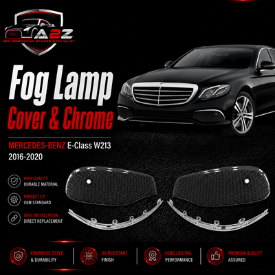Fog Lamp Cover Left 2138851122 & Right 2138850822 & A2138851122 Fog Lamp Chrome Left 2138850174& Right 2138850274 Compatible With MERCEDES-BENZ E-Class W213 2016-2020 Tag No:351
