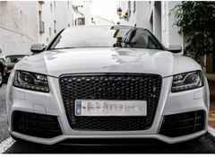 RS5 Full Black Honeycomb Show Grill Compatible With Audi = A5 (2008-11) Tag No.181