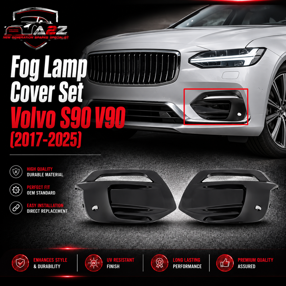Fog Lamp Cover Set Left 31425143 & Right 31425144 Compatible With Volvo S90 V90 (2017-25)